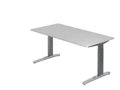 In hoogte verstelbaar bureau,HxBxD 680-850x1600x800mm,blad grijs