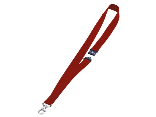 Textielkoord Durable 8137 met karabijnhaak rood