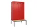 armoire vestiaire avec banc noir et blanc,HxlxP 2120x1200x815mm