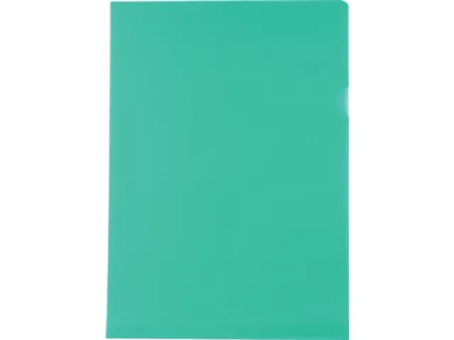L-map, ft A4, PP 0.12mm, pak van 25 stuks, groen gekorreld