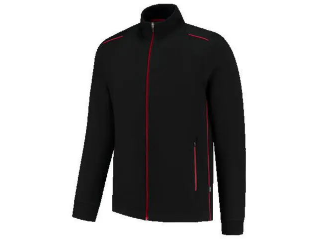 Tricorp 302702 sweatvest, zwart/rood, maat S, per stuk