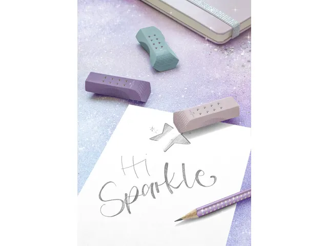 Gum Faber-Castell RollOn Sparkle display 20 stuks assorti kleur: rose,