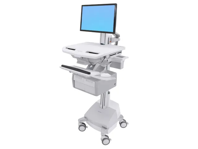 Medische Trolley StyleView-wagen met LCD-draaipunt, SLA-voeding 2 lade