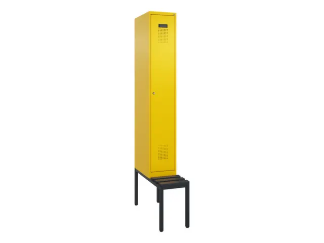 locker met bank,voor scheiding van kleding,HxBxD 2120x300x815mm,1vak