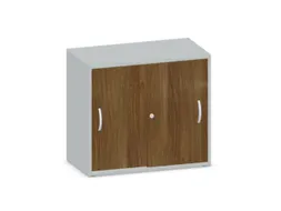 Schuifdeurkast 720x800x430mm Romp Lichtgrijs Decor Front Noten