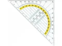 Geodriehoek Kangaro kunststof 14cm