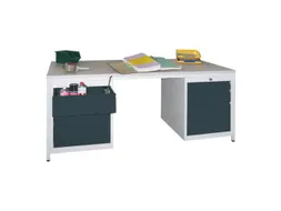 werkplaatsbureau,HxBxD 720x1700x800mm,RAL7035,front RAL7016