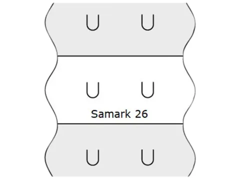 Prijsetiket 12x26mm Sato Samark afneembaar wit