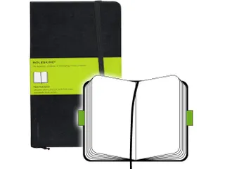 Notitieboek Moleskine large 130x210mm blanco hard cover zwart - 4