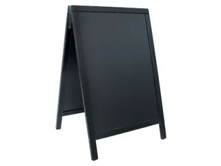 Stoepbord Securit 550x850x30mm zwart hout - 1