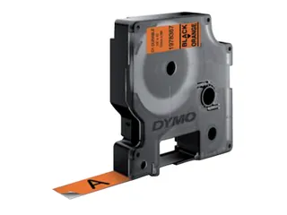 Labeltape Dymo D1 1978367 12mmx3m zwart op oranje - 2