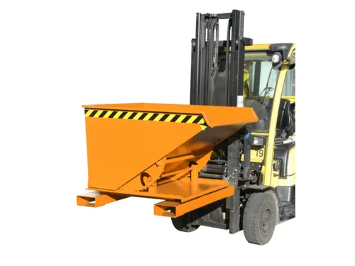 3-zijdig Kantelende Kiepbak 0.60m³ Oranje 890x 1010x 1260mm