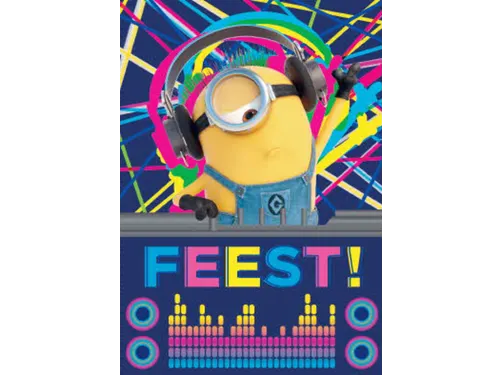 Hallmark Uitnodigingen Minions FEEST! kaart + envelop