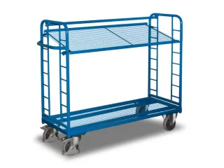 Bijzetwagen 2 Etages 400kg Laadvlak 1570x637mm Draadgaas - 2