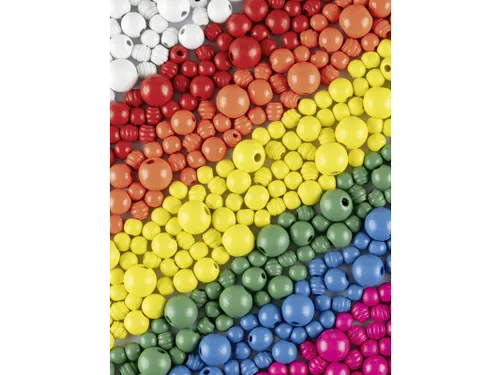 Houten kralen Folia 1000 gram assorti