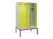 locker met bank,voor scheiding van kleding,HxBxD 2120x1200x815mm,4vak