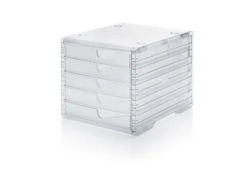 ladeblok,5xDIN C4,Tafelopstelling,HxBxD 255x270x340mm,Polystyreen