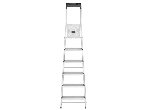 staande trap,eenzijdig,6trede(n),Stand H 1,28m,balk L 2,08m