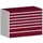 ladekast HxBxD 900x1300x750mm 7laden romp RAL7035 front RAL3004