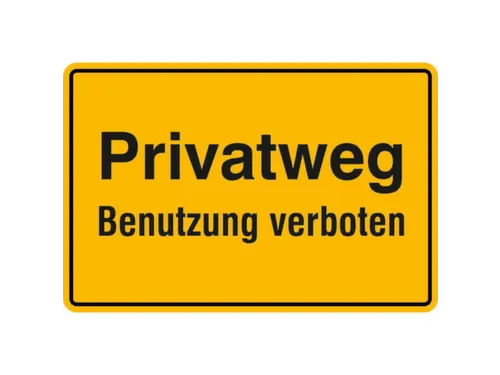 verbodsbord,Eigen weg - Gebruik verboden,aluminium gemerkt,gemoffeld