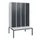 locker met bank,HxBxD 1950x1200x815mm,4vak,vak B 300mm,draaigrendel