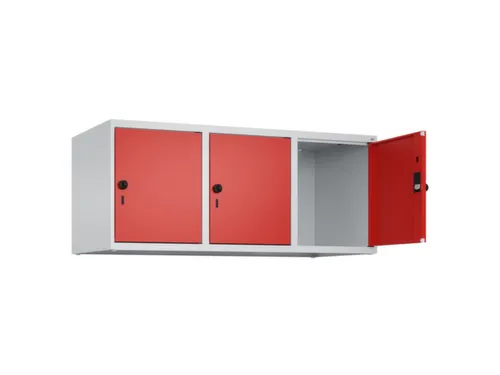 opzetkast,v. locker,3vak.,vak B 400mm,HxBxD 500x1200x500mm,vleugeldeur