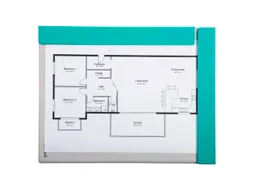 Klemplaat magnetisch PVC A4 turkois