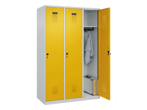 locker,HxBxD 1850x1200x500mm,3vak,vak B 400mm,draaigrendel