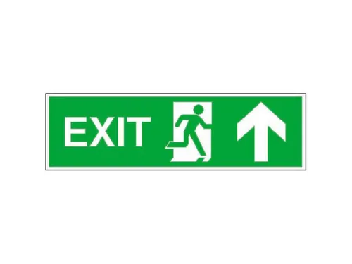 Vluchtroute-combinatiebord,Vluchtweg omhoog,pijl omhoog/rechtdoor