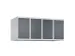 opzetkast,v. locker,4vak.,vak B 300mm,HxBxD 500x1200x500mm