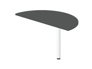 aanbouwtafel,i.h.v.,HxBxD 720-840x1200x600mm,halfrond,MS-donkergrijs - 1
