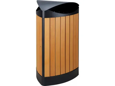 Driehoekige Buitenafvalbak Houtlook 60 Liter