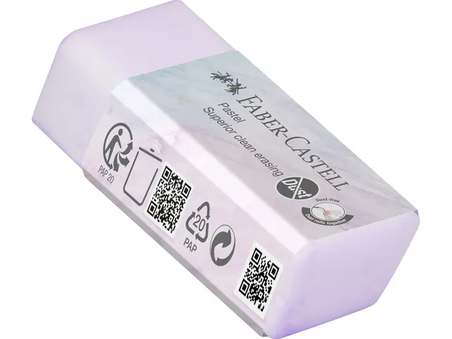 Gum Faber-Castell stofvrij pastel display 20 stuks assorti kleuren