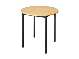 Tafel Rond 80 Cm Frame Zwart Blad Beuken - 1