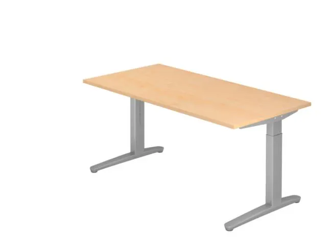 In hoogte verstelbaar bureau,HxBxD 680-850x1600x800mm,blad esdoorn