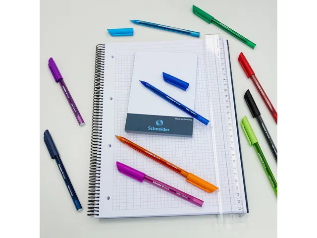 Balpen Schneider Vizz M etui a 10st. ass. kleuren