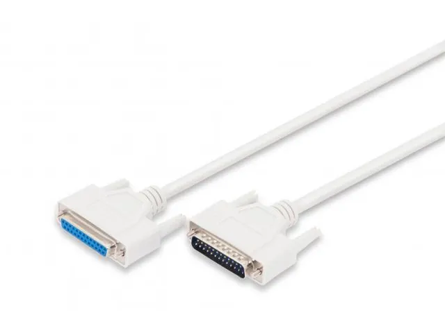 Datatransfer verlengkabel D-Sub25 mannelijk/vrouwelijk 2m gegoten