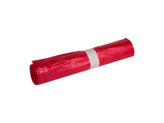 Afvalzak HDPE 70 Liter Rood 57,5x100cm Virgin 10x50 stuks - 1