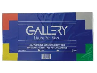Gallery Enveloppen 114x229mm Venster Rechts Stripsluiting - 1