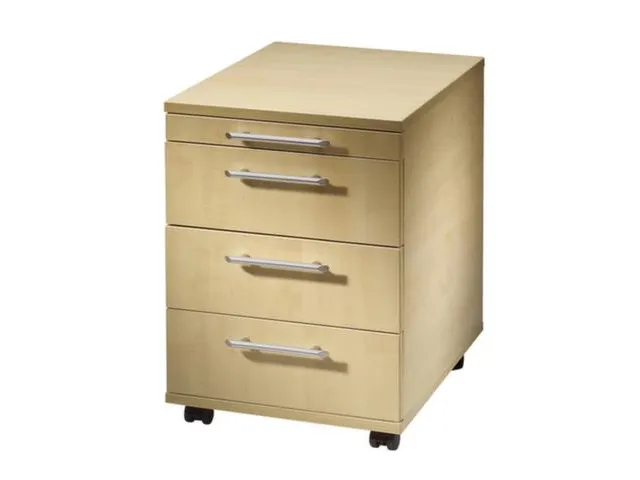 Mobiel Ladenblok 590x430x580mm Pennenlade 3laden Esdoorn Beugelgreep