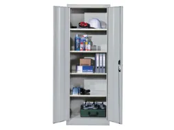 universele kast,RAL 7035,HxBxD 1950x800x400mm,4xStalen bodem,cil.-slot