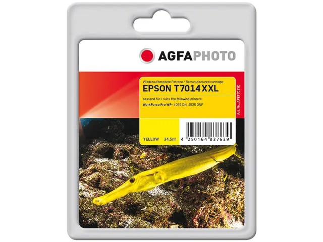 Agfa Photo Epson T7014 WP inkt Geel XXL Rebuilt 3400 pagina's