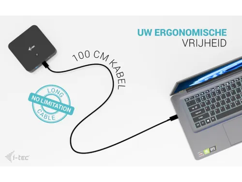 i-tec USB-C DP Dual HDMI Docking Station met Power Delivery 100W