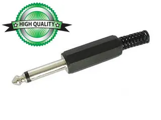 Mannelijke 6.35mm Mono Jack - Plastic Zwart - 1