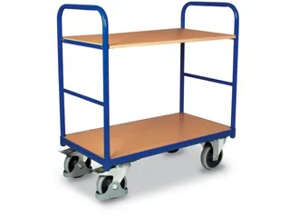 Etagewagen 250kg 1000x600mm H 950mm 2 Etages Hout Ral5010 - 2
