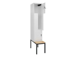 Z-garderobekast,HxBxD 2120x400x815mm,2vak,vak B 400mm,draaigrendel - 2