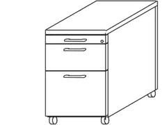 mobiel ladeblok,HxBxD 570x430x800mm,2lade(n),1hangmappenframes,esdoorn