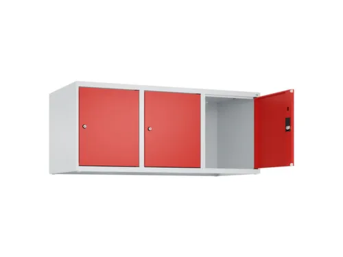 opzetkast,v. locker,3vak.,vak B 400mm,HxBxD 500x1200x500mm,vleugeldeur