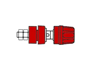 Geisoleerde 4mm Inbouwbus Met KOP En Ring / Rood (PKI10A) - 1