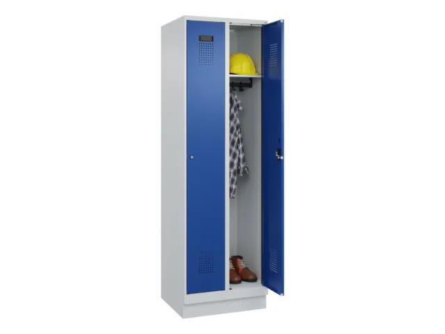 locker,HxBxD 1950x600x500mm,2vak,vak B 300mm,cil.-slot,sokkel